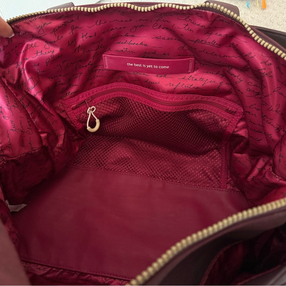 Lululemon OM the Day Burgundy bag with gold accents - Picture 9 of 11